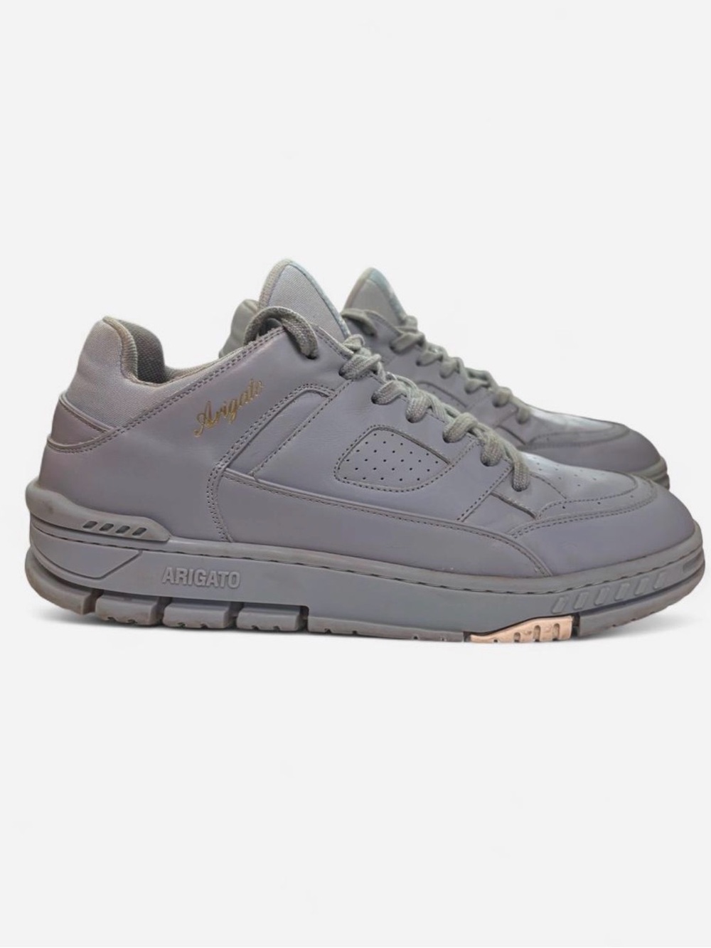 Axel Arigato Grey Leather Low-Top Sneakers for Men